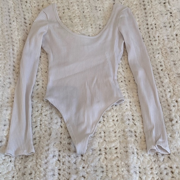 Wilfred Free scoop neck white long sleeve bodysuit - Picture 1 of 7